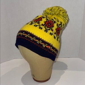 Classic Wool Ski Hat with Pom-Pom Trendy Winter Outdoor Fashion Made in USA